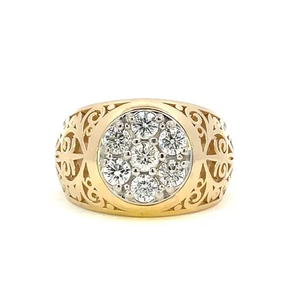 Kentucky Style Gents Diamond Cluster in 14ky Bryan Jewelry Prattville, AL