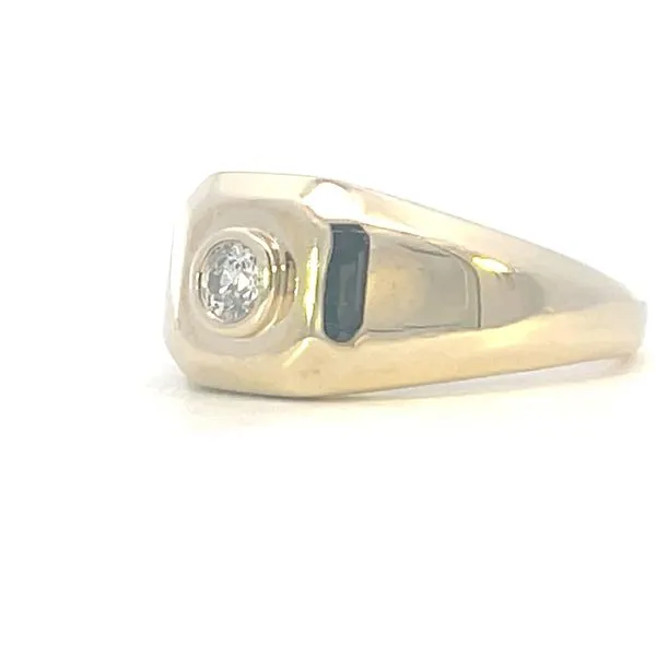 Men's Ring-1/5ct bezel set diamond signet -10ky Image 2 Bryan Jewelry Prattville, AL