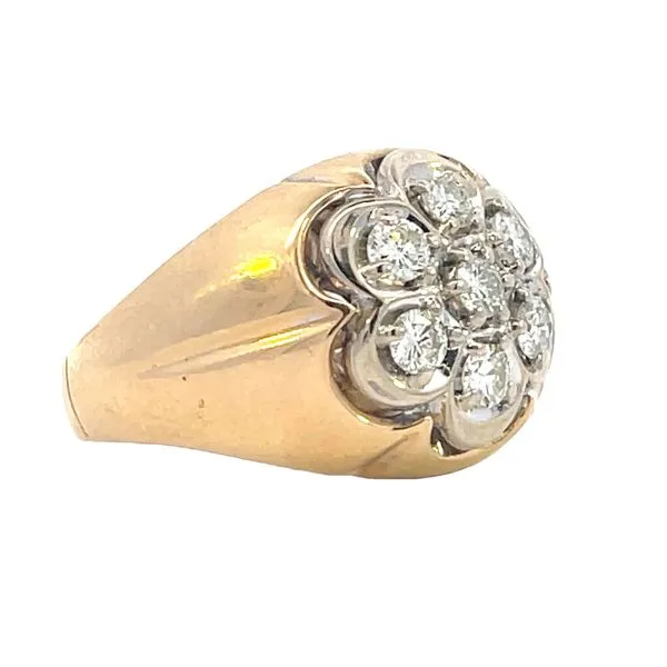 Previously Loved 14ktt gents diamond cluster-11.0gr Image 4 Bryan Jewelry Prattville, AL
