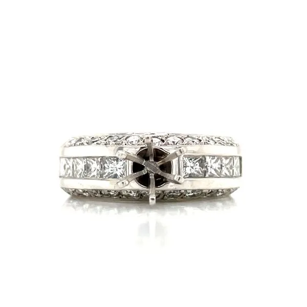 Platinum Stand Alone Diamond Semi-moun Image 2 Bryan Jewelry Prattville, AL