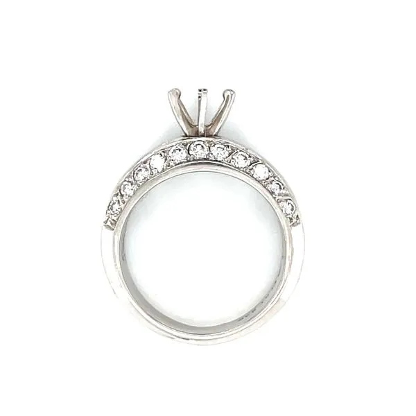 Platinum Stand Alone Diamond Semi-moun Image 4 Bryan Jewelry Prattville, AL