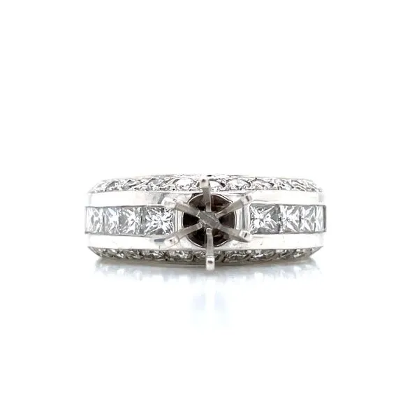 Platinum Stand Alone Diamond Semi-moun Image 5 Bryan Jewelry Prattville, AL
