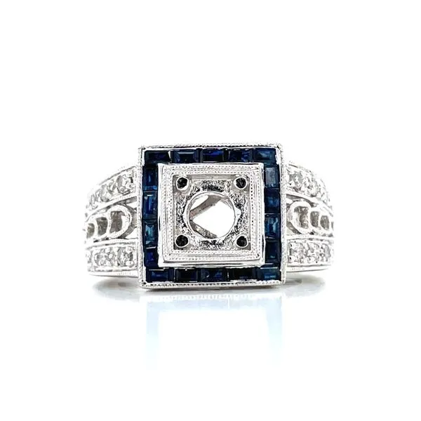Semi-mount with Sapphire Halo Image 2 Bryan Jewelry Prattville, AL