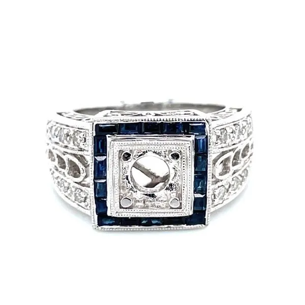 Semi-mount with Sapphire Halo Image 3 Bryan Jewelry Prattville, AL
