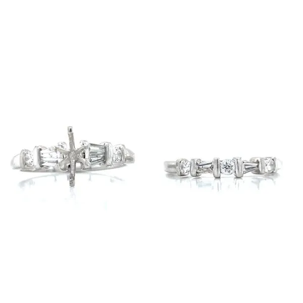 Platinum Semi-mount Bridal Set Image 2 Bryan Jewelry Prattville, AL