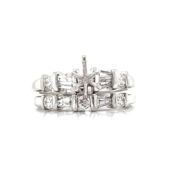 Platinum Semi-mount Bridal Set Image 3 Bryan Jewelry Prattville, AL
