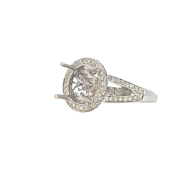 1.03 Ctw Round Cut Diamond Semi-mount / 14 Kt W Image 4 Bryan Jewelry Prattville, AL
