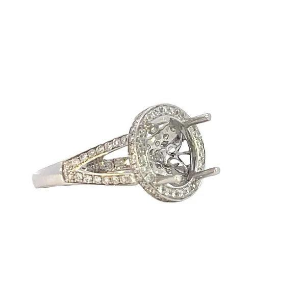 1.03 Ctw Round Cut Diamond Semi-mount / 14 Kt W Image 5 Bryan Jewelry Prattville, AL
