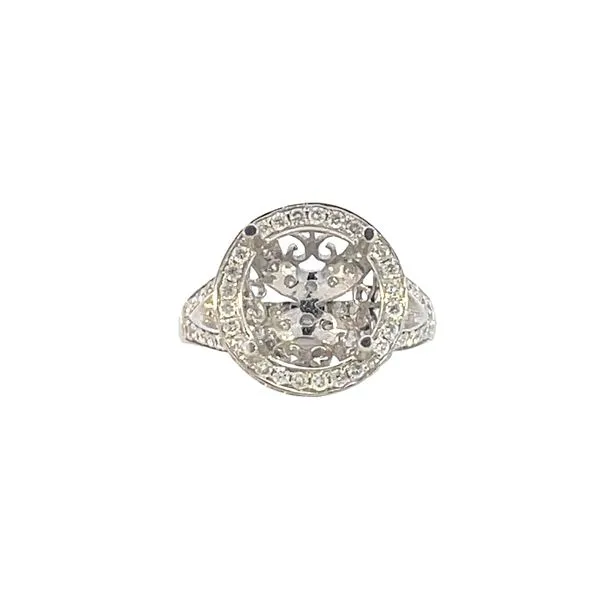 1.03 Ctw Round Cut Diamond Semi-mount / 14 Kt W Bryan Jewelry Prattville, AL