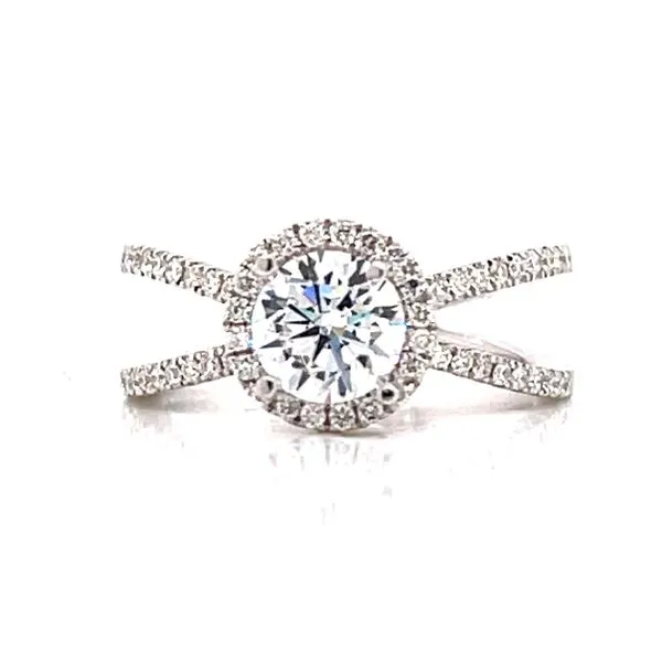 An 18kw .38ctw diamond semi mount with cz center Bryan Jewelry Prattville, AL