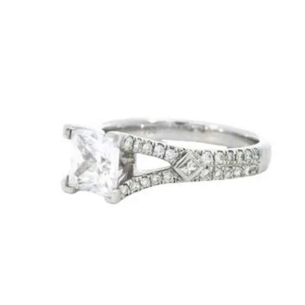 Ladies .2800 Ctw Round Cut Diamond Semi-mount / 18 Kt W Image 2 Bryan Jewelry Prattville, AL