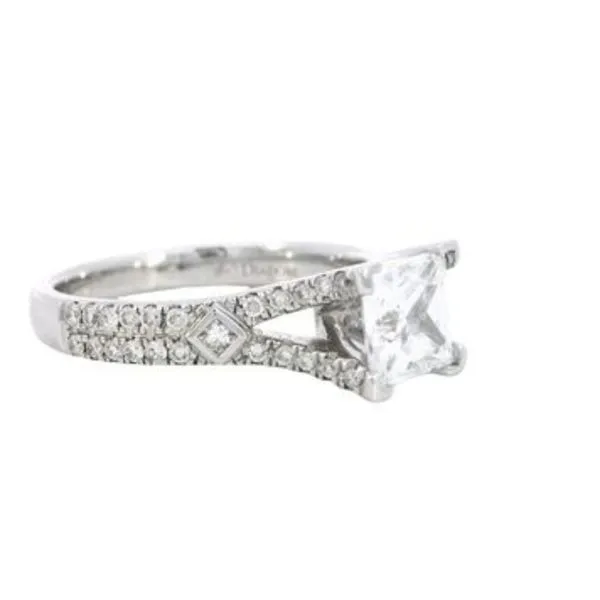 Ladies .2800 Ctw Round Cut Diamond Semi-mount / 18 Kt W Image 3 Bryan Jewelry Prattville, AL