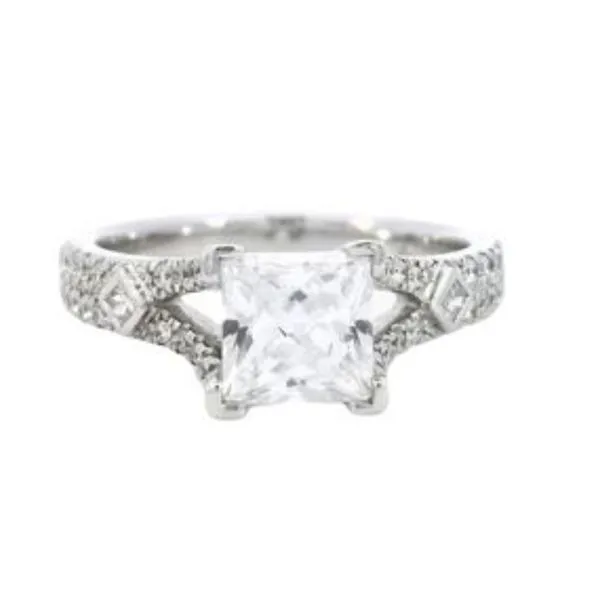Ladies .2800 Ctw Round Cut Diamond Semi-mount / 18 Kt W Bryan Jewelry Prattville, AL