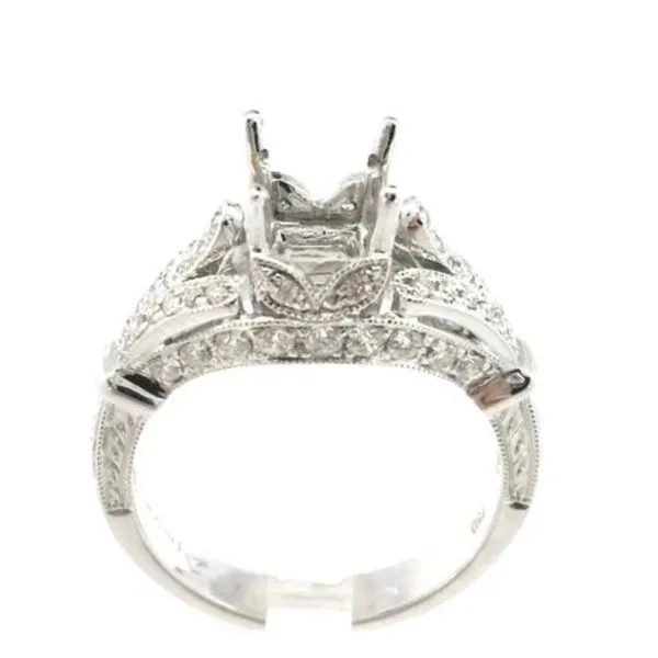 An 18kw semi-mount with .52ctw of diamonds Bryan Jewelry Prattville, AL