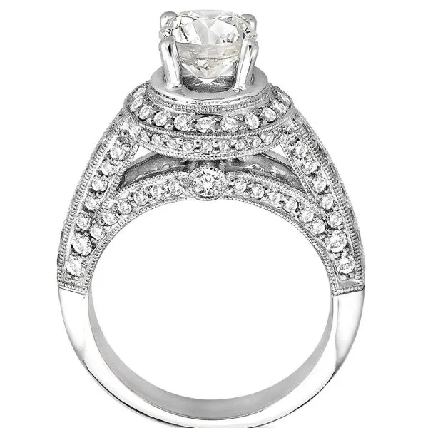 1 Ctw Diamond Semi-Mount Ring in 14K White Gold Image 2 Bryan Jewelry Prattville, AL
