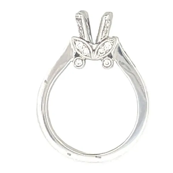 It is Alll in the Profile-Butterflies are Free to Fly Diamond Semi-mount in 18kw Image 2 Bryan Jewelry Prattville, AL