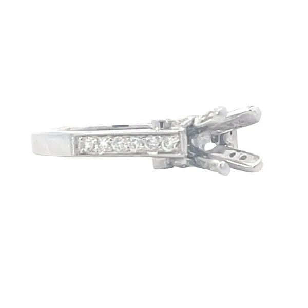 It is Alll in the Profile-Butterflies are Free to Fly Diamond Semi-mount in 18kw Image 3 Bryan Jewelry Prattville, AL