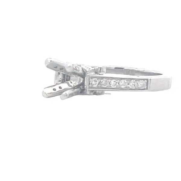 It is Alll in the Profile-Butterflies are Free to Fly Diamond Semi-mount in 18kw Image 4 Bryan Jewelry Prattville, AL