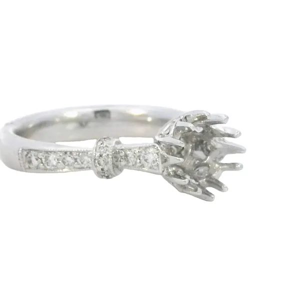 Ladies .4700 Ctw Round Cut Diamond Semi-mount Image 3 Bryan Jewelry Prattville, AL