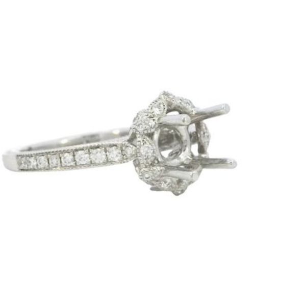 Parade .53ctw Natural Diamond Semi-Mount in 18K White Gold Image 3 Bryan Jewelry Prattville, AL