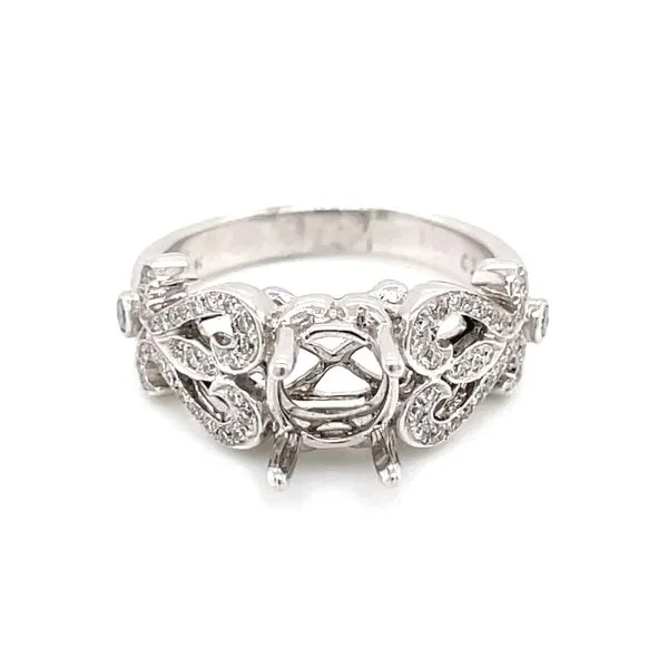 Fleur De Lis Semi-mount Wedding set Image 2 Bryan Jewelry Prattville, AL