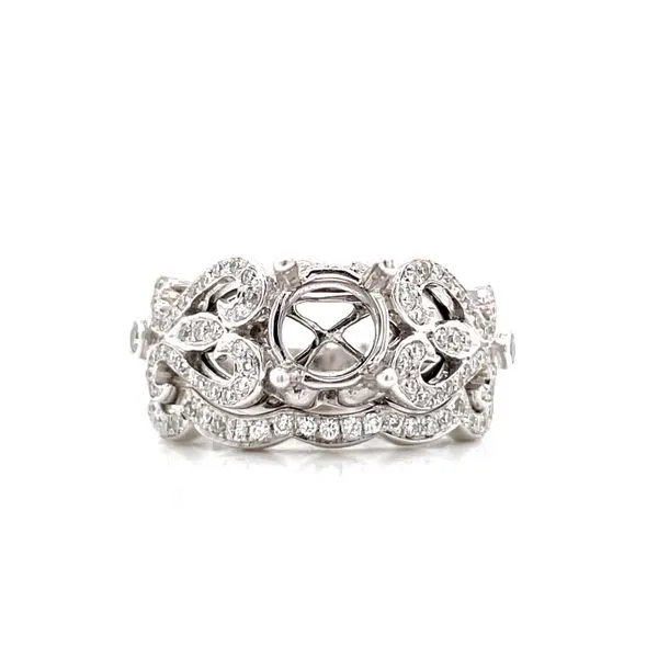 Fleur De Lis Semi-mount Wedding set Image 5 Bryan Jewelry Prattville, AL