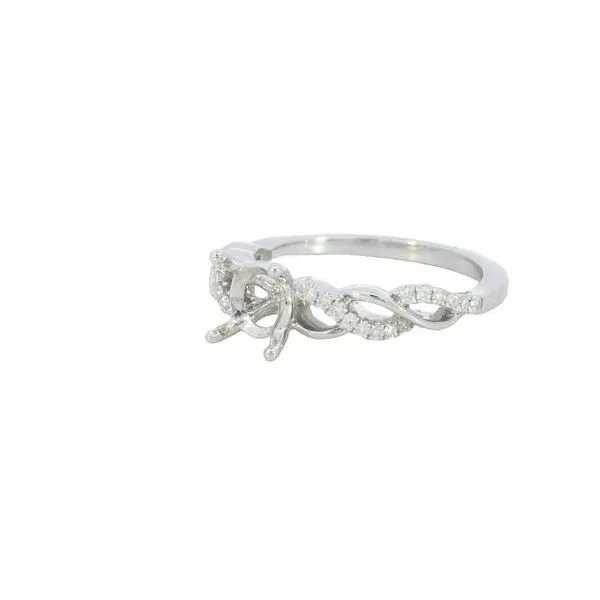 Ladies .1600 Ctw Diamond Semi-mount / 18 Kt W Image 3 Bryan Jewelry Prattville, AL