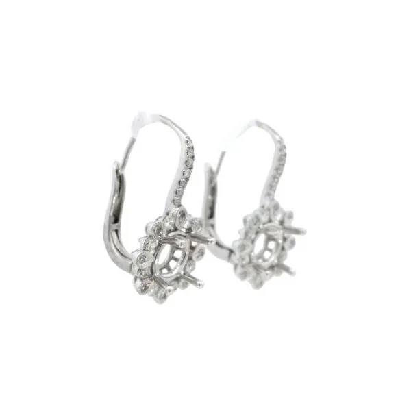 Semi-mount Diamond dangle Earrings Image 2 Bryan Jewelry Prattville, AL