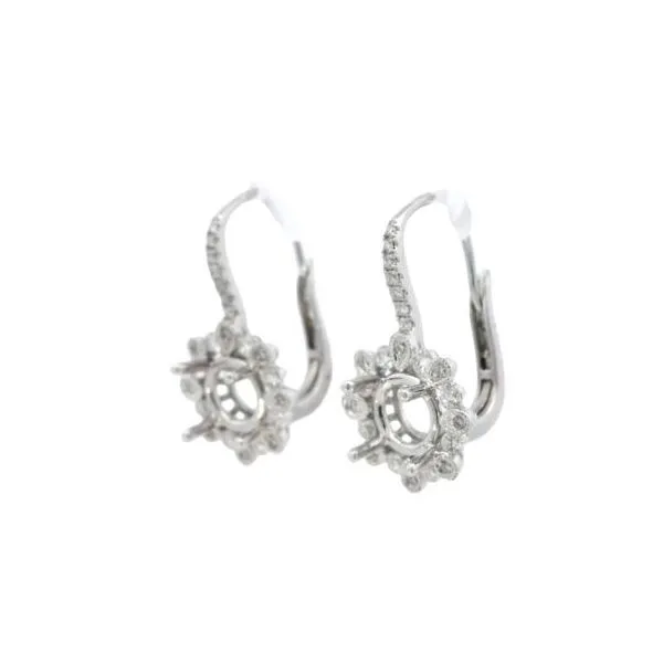 Semi-mount Diamond dangle Earrings Image 3 Bryan Jewelry Prattville, AL