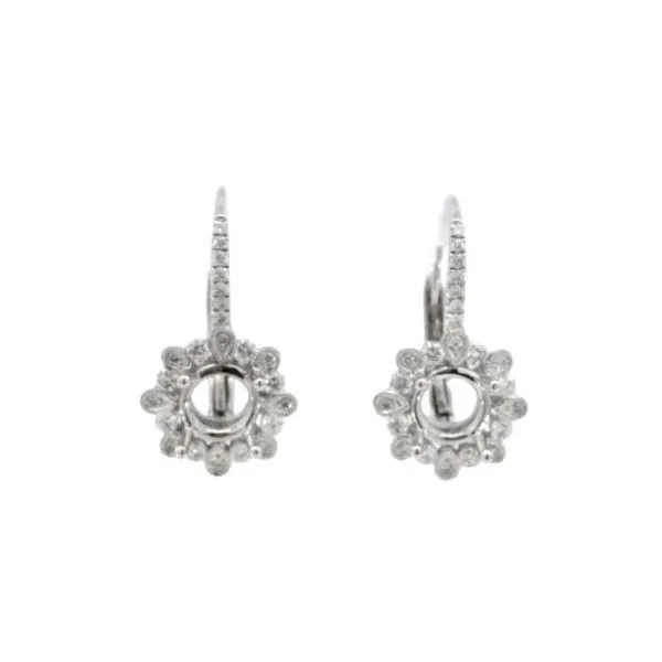 Semi-mount Diamond dangle Earrings Bryan Jewelry Prattville, AL