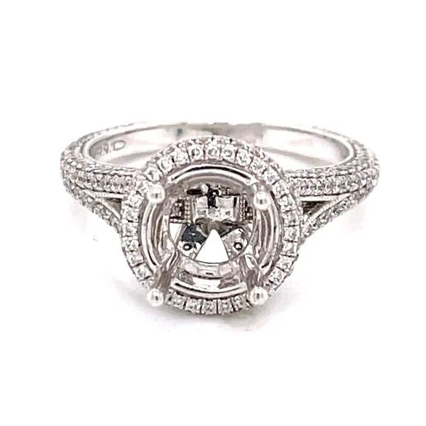 Split Shank Halo Semi-mount in 14kw Bryan Jewelry Prattville, AL