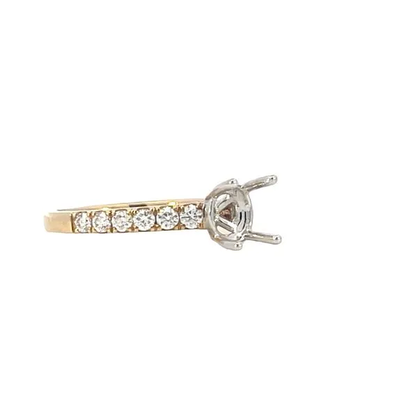 14ktt Best of Both Worlds Diamond Semi-mount Ring Image 5 Bryan Jewelry Prattville, AL