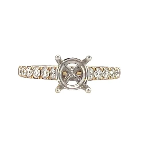 14ktt Best of Both Worlds Diamond Semi-mount Ring Bryan Jewelry Prattville, AL