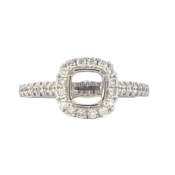 Halo with an Extra Touch of Elegance in 14kw Bryan Jewelry Prattville, AL