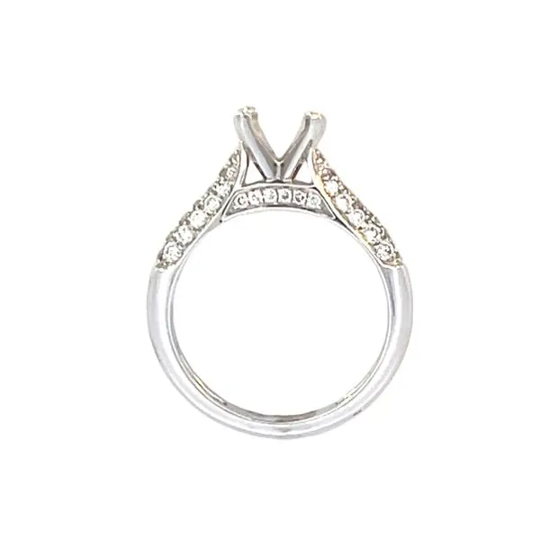 Pave' Set 1/2ctw 14kw Diamond Semi-mount Ring Image 2 Bryan Jewelry Prattville, AL