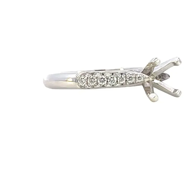 Pave' Set 1/2ctw 14kw Diamond Semi-mount Ring Image 4 Bryan Jewelry Prattville, AL