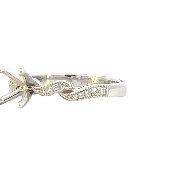 Get Twisted- Diamond Semi-mount in 14 Kt W Image 2 Bryan Jewelry Prattville, AL