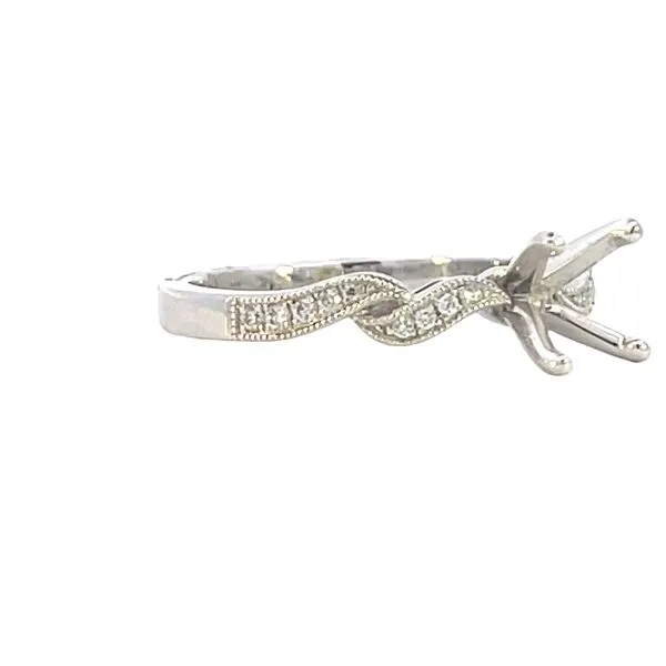Get Twisted- Diamond Semi-mount in 14 Kt W Image 3 Bryan Jewelry Prattville, AL