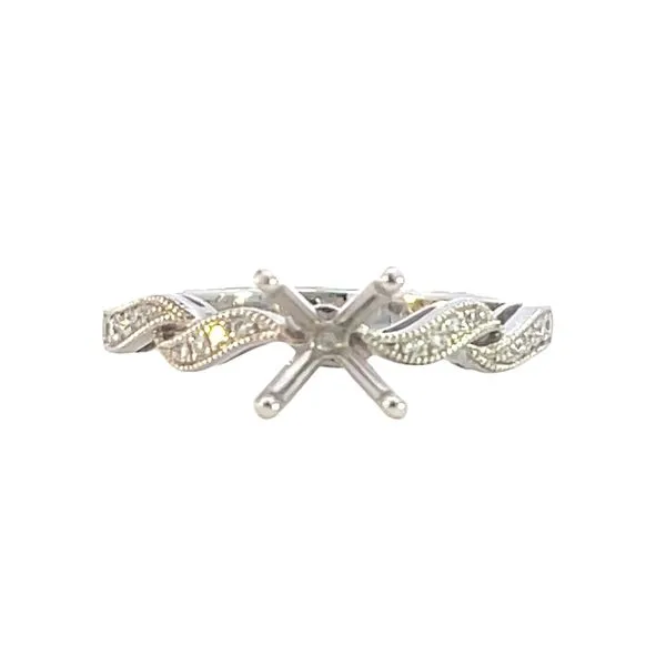 Get Twisted- Diamond Semi-mount in 14 Kt W Bryan Jewelry Prattville, AL