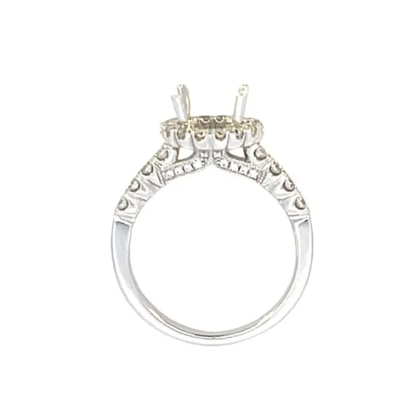 Sweeping Cathedral Halo semi-mount setting in 14kw Image 2 Bryan Jewelry Prattville, AL