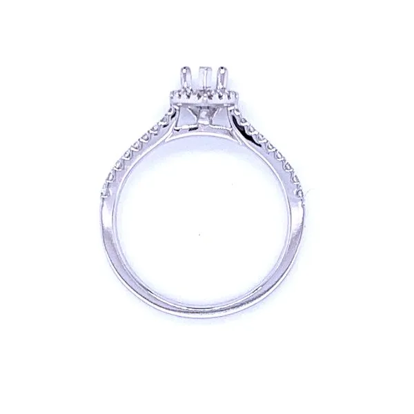 6x4 Pear Shaped Halo Diamond Semi-mount Image 3 Bryan Jewelry Prattville, AL