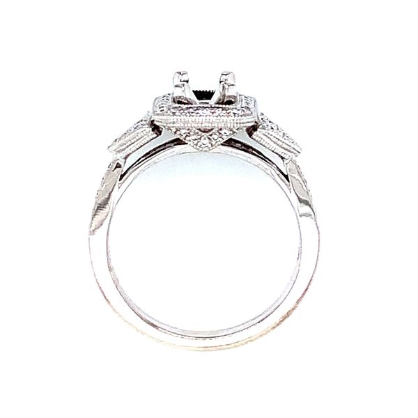 Rectangular Halo Diamond Semi-mount Image 4 Bryan Jewelry Prattville, AL