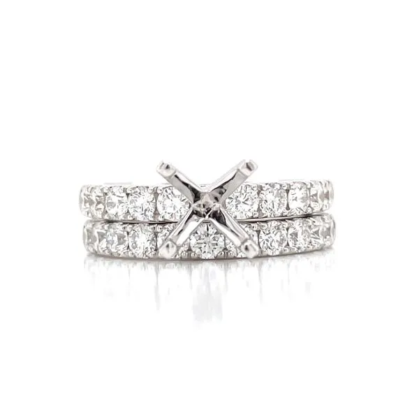 Prestigious Diamond Semi-mount to match 3/4ctw Band-14kw Image 5 Bryan Jewelry Prattville, AL
