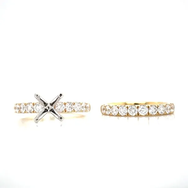 Prestigious Diamond Semi-mount to match 3/4ctw Band-14ky Image 3 Bryan Jewelry Prattville, AL