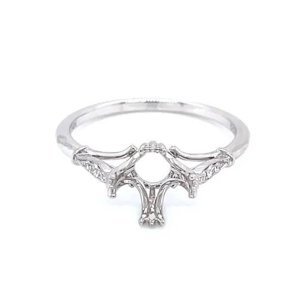 Double Prong Semi-mount with Vintage Vibe Image 3 Bryan Jewelry Prattville, AL
