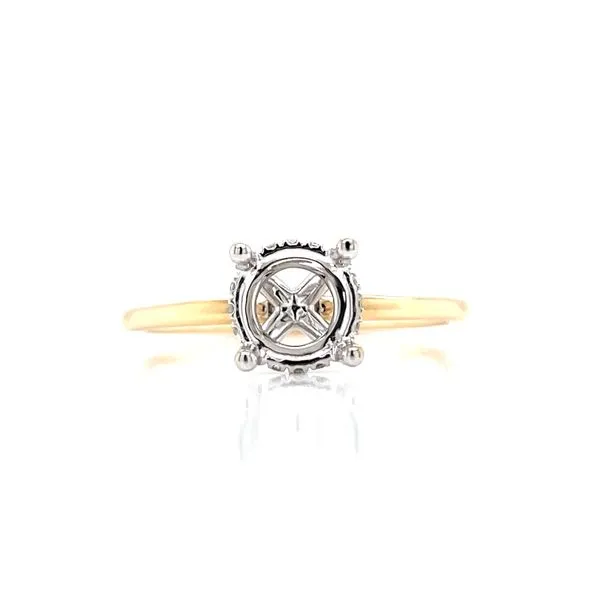 Hidden Halo Round Semi-mount- 14kwy Image 2 Bryan Jewelry Prattville, AL
