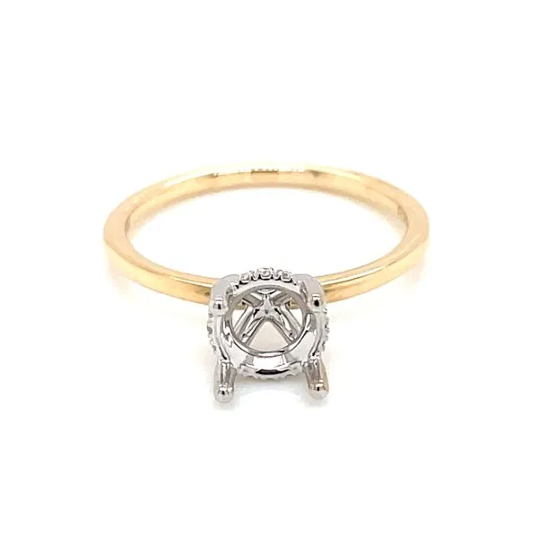 Hidden Halo Round Semi-mount- 14kwy Image 3 Bryan Jewelry Prattville, AL
