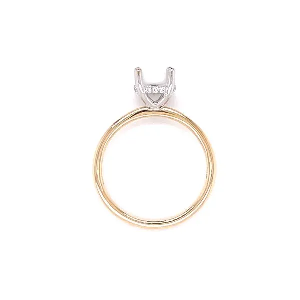 Hidden Halo Round Semi-mount- 14kwy Image 4 Bryan Jewelry Prattville, AL
