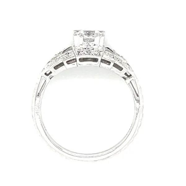 Vintage Classic- Semi-mount for round center in 14kw gold Image 4 Bryan Jewelry Prattville, AL