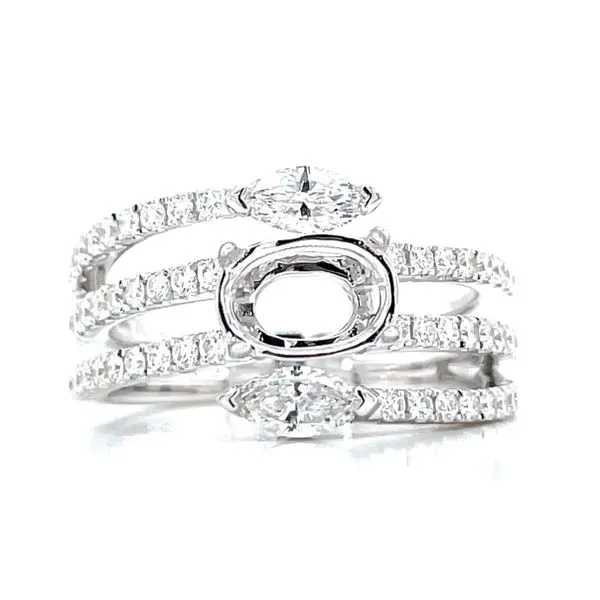 7x5 oval semi-mount-18kw Image 2 Bryan Jewelry Prattville, AL